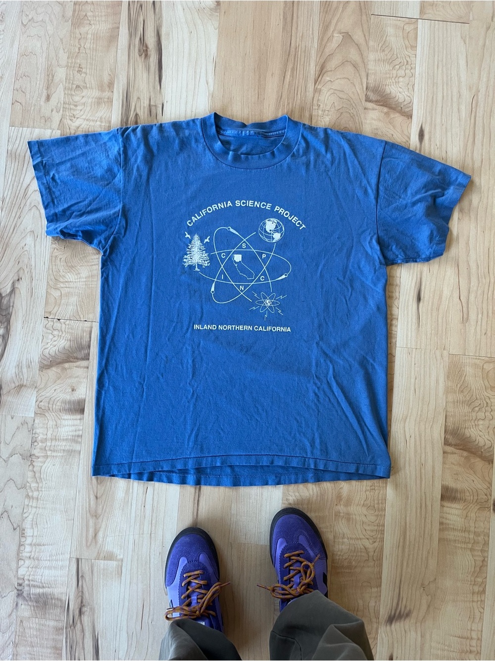 Vintage California Science Project Blue Graphic Tee - Unbranded